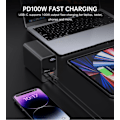 Miniatyrbillede 6 af 9: CHOETECH B635BK POWERBANK 2XUSB-A / 2XUSB-C 27000MAH - SORT