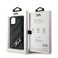 Miniatyrbillede 8 af 8: KARL LAGERFELD DIAGONAL QUILTED SCRIPT COVER TIL IPHONE 11 / XR - SORT