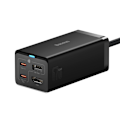 Miniatyrbild 3 av 11: Baseus rask GaN5 Pro HUB HDMI-lader 2 x USB-C / USB-A / HDMI 4K 30Hz 1,5m svart + USB-C - USB-C 100W 40Gb/s (USB4) kabel 1m (CCGP110201)