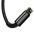 Miniatyrbild 4 av 11: Baseus Tungsten 3-i-1 kabel USB - USB Type C / Lightning / micro USB 3,5 A 1,5 m svart (CAMLTWJ-01)