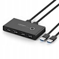 Miniatyrbillede 2 af 9: UGRØN SWITCH BOX HUB SWITCH 4X USB 3.2 USB SPLITTER SORT