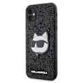 Miniatyrbillede 2 af 8: KARL LAGERFELD GLITTER CHOUPETTE PATCH COVER TIL IPHONE 11 / XR - SORT
