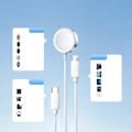 Miniatyrbild 5 av 11: Joyroom S-IW008 3-i-1 magnetisk lader USB-A - Lightning/USB-C 1,2 m - hvit