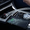 Miniatyrbild 7 av 11: Baseus billader 2x USB 4.8A 24W LCD med sølv (CCBX-0S)