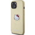 Miniatyrbillede 2 af 8: HELLO KITTY LÆDER KITTY HEAD MAGSAFE ETUI TIL IPHONE 14 - GULD