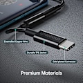 Miniatyrbillede 9 af 11: CHOETECH ADAPTER USB-C / DC 3,5MM AUDIO HOLDBAR SORT