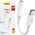Miniatyrbild 1 av 4: Dudao Audio Adapter Hodetelefonadapter USB Type C til 3,5 mm Mini Jack White (L16CPro White)