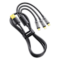 Miniatyrbild 3 av 9: Joyroom 3-i-1 kabel USB - USB Type C / Lightning / micro USB 3,5 A 1,2 m svart (S-1T3015A5)