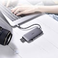 Miniatyrbillede 5 af 7: CHOETECH 9IN1 MULTIFUNKTIONEL USBC-3XUSB HUB/SD OG TF LÆSER/HDMI/VGA/USBC/RJ