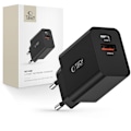 Miniatyrbillede 1 af 6: TECH-PROTECT NC30W 2-PORTS NETVÆRKSOPLADER PD30W/QC3.0 SORT