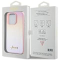 Miniatyrbild 9 av 9: Guess Saffiano Iridescent Script-deksel til iPhone 14 Pro Max - Rosa