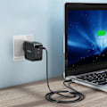 Miniatyrbillede 9 af 10: CHOETECH HURTIG NETVÆRKSLADER GAN USBC 61W 3A STRØMLEVERING SORT