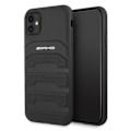 Miniatyrbillede 1 af 7: AMG LEATHER DEBOSSED LINES ETUI TIL IPHONE 11 / XR - SORT