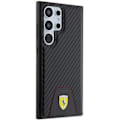Miniatyrbild 5 av 9: Ferrari Carbon Stitched Based Case for Samsung Galaxy S24 Ultra - Svart
