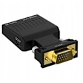Miniatyrbild 1 av 6: VGA TIL HDMI ADAPTER KONVERTERAD ADAPTER D-SUB TIL FULL HD + LJUDLJUD