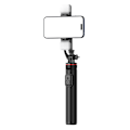 Miniatyrbillede 9 af 11: SELFIE STICK WC12YDS TELESKOPSTATIV 1,3 M ALUMINIUMSLEGERING MED DOBBELT LYS OG TELEFONHOLDER - SORT
