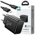 Miniatyrbild 1 av 11: USB C 20W PD Joyroom JR-TCF06 lader med USB C - Lightning-kabel - svart