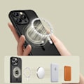 Miniatyrbillede 3 af 7: TECH-PROTECT MAGMAT MAGSAFE IPHONE 16 PRO MAT SORT