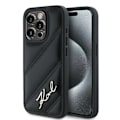 Miniatyrbillede 1 af 8: KARL LAGERFELD DIAGONAL QUILTED SCRIPT COVER TIL IPHONE 13 PRO MAX - SORT