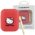 Miniatyrbillede 1 af 2: HELLO KITTY SILIKONE 3D KITTY HEAD TASKE TIL AIRPODS 1/2 - FUCHSIA