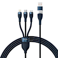 Miniatyrbild 2 av 11: Baseus Flash-seriekabel USB Type C / USB Type A - USB Type C / Lightning / micro USB 100 W 1,2 m blå (CASS030103)