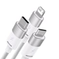 Miniatyrbild 2 av 11: Baseus StarSpeed​​3-i-1-kabel USB-A - Micro-USB / Lightning / USB-C 3.5A 1.2m hvit