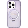 Miniatyrbild 2 av 2: Guess Ring Stand Script Glitter MagSafe-deksel til iPhone 11 / Xr - Lilla