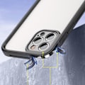Miniatyrbild 8 av 11: Baseus Camera Lens Protector Case pansret fleksibelt geldeksel for iPhone 12 mini svart (FRAPIPH54N-01)