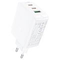Miniatyrbild 2 av 9: Acefast rask GaN-lader (2x USB-C / USB-A) PPS / PD / QC4+ 65W hvit (A41)