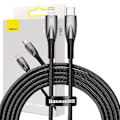 Miniatyrbild 1 av 11: Baseus Glimmer-serien hurtigladekabel USB-C - Lightning 480Mb/s PD 20W 2m svart