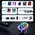 Miniatyrbild 5 av 11: Joyroom hurtiglader 4 i 1 PD, QC3.0, AFC, FCP med Lightning-kabel 1,6m 57W svart (JR-CL20)
