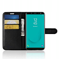 Miniatyrbild 3 av 6: Litchi Case Cover Samsung Galaxy J6 2018 Svart Silikon