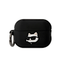 Miniatyrbillede 1 af 4: KARL LAGERFELD SILIKONE CHOUPETTE HEAD 3D ETUI TIL AIRPODS PRO 2 - SORT