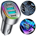 Miniatyrbild 1 av 11: Joyroom 70 W billader med 4 porter: 2 x USB C, 2 x USB svart (JR-CL29)