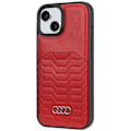 Miniatyrbillede 2 af 8: AUDI SYNTETISK LÆDER TASKE MED MAGSAFE TIL IPHONE 15 PLUS / 14 PLUS - RØD