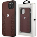 Miniatyrbillede 1 af 7: BMW LEATHER CURVE PERFORATE COVER TIL IPHONE 13 MINI - RØD