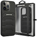 Miniatyrbillede 1 af 7: AMG LEATHER DEBOSSED LINES ETUI TIL IPHONE 13 PRO / IPHONE 13 - SORT