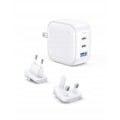 Miniatyrbild 9 av 11: INNOSTYLE MINI CUBE POWERFUL FAST CHARGER GAN TRAVEL EU US UK AU 3X USB USB-C 65W WHITE