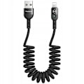 Miniatyrbild 1 av 10: MCDODO USB LYN SPIRAL FJÄDER KABEL SNABB IPHONE 14 LED 2M