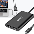 Miniatyrbillede 1 af 6: CHOETECH ADAPTER ADAPTER SPLITTER USB C THUNDERBOLT 3-2X DP 4K 60HZ