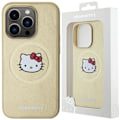 Miniatyrbillede 1 af 2: HELLO KITTY LÆDER KITTY HEAD MAGSAFE ETUI TIL IPHONE 14 PRO - GULD