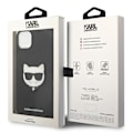 Miniatyrbillede 9 af 9: KARL LAGERFELD SAFFIANO CHOUPETTE HEAD PATCH COVER TIL IPHONE 14 PLUS - SORT