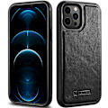 Miniatyrbillede 1 af 10: ICARER CASE CASE LÆDERCOVER TIL IPHONE 12 PRO MAX SORT
