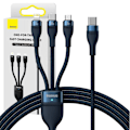 Miniatyrbild 1 av 11: Baseus Flash-seriekabel USB Type C / USB Type A - USB Type C / Lightning / micro USB 100 W 1,5 m blå (CASS030203)