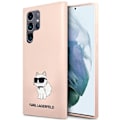 Miniatyrbild 2 av 9: Karl Lagerfeld KLHCS23LSNCHBCP S23 Ultra S918 Hard Case - Rosa Silikon Choupette