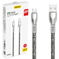 Miniatyrbild 1 av 6: Dudao flettet kabel USB - micro USB 5 A 1 m grå (L3PROM grå)