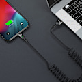 Miniatyrbild 11 av 11: MCDODO KABEL USB-C SPIRALFJÄDER SNABBLADDNING USB TYP C LED 2M