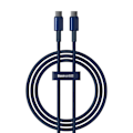 Miniatyrbild 6 av 11: Baseus Tungsten Gold USB-C / USB-C kabel 100W 1m - mørkeblå