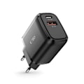 Miniatyrbillede 2 af 7: TECH-PROTECT C20W 2-PORTS NETVÆRKSOPLADER PD20W/QC3.0 SORT