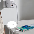 Miniatyrbillede 7 af 10: ACEFAST KABEL LANGT STÆRKT USB C - USB C 1,2M 60W (20V/3A) HVID